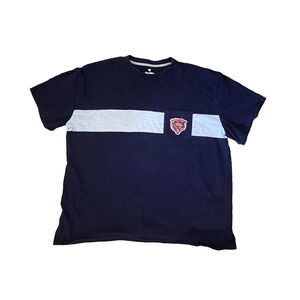 Chicago Bears Fanletics 3XL Mens T-Shirt with front pocket navy